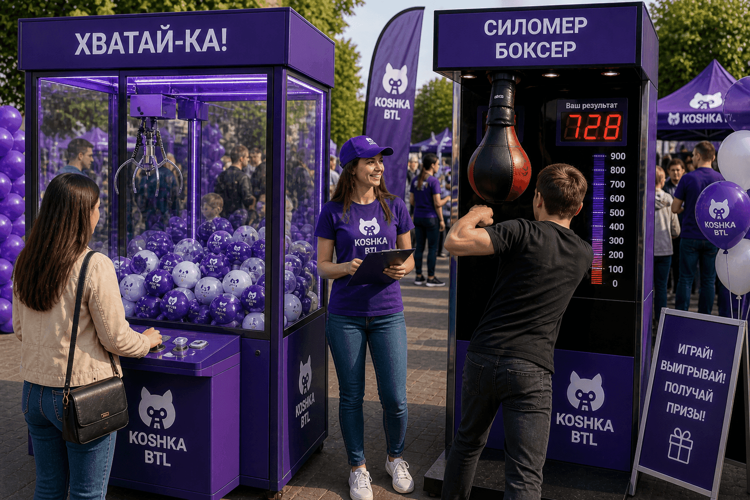 Брендированные зоны с аттракционами
